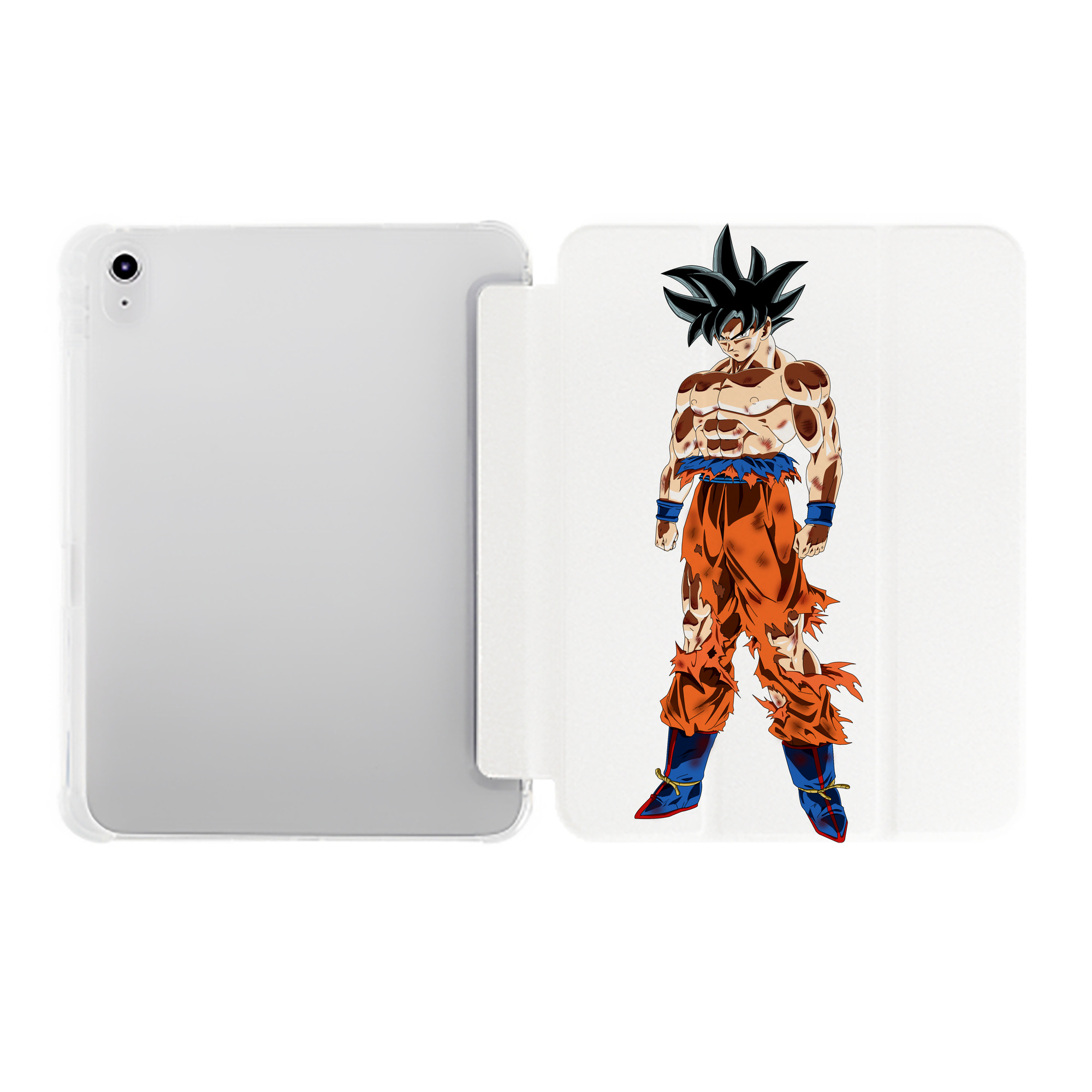 （画像用） ドラゴンボール 孫悟空（そん ごくう）Son Goku カカロット DRAGON BALL Kakarotto IPad ケース ペン収納付き 三つ折りスタンド PUレザー×シリコン 対応機種9.5/10.5/10.9インチ